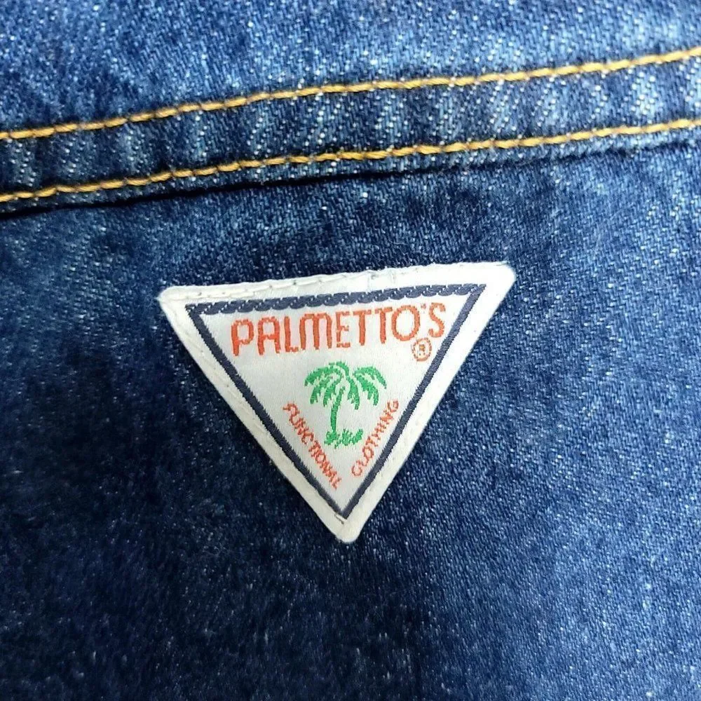 Vintage 80s Palmettos Womens 34X30 Dark Wash Denim High‎ Waist Mom Jeans